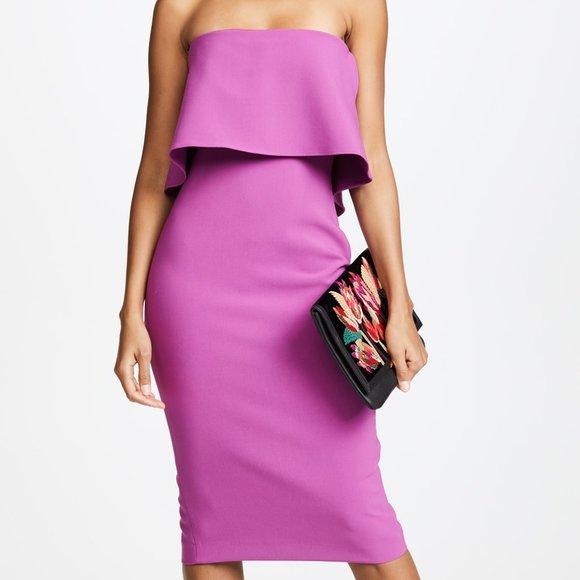 Likely Driggs Strapless Deep Orchid Purple Knee Length Dress Size 6 - Picture 1 of 15